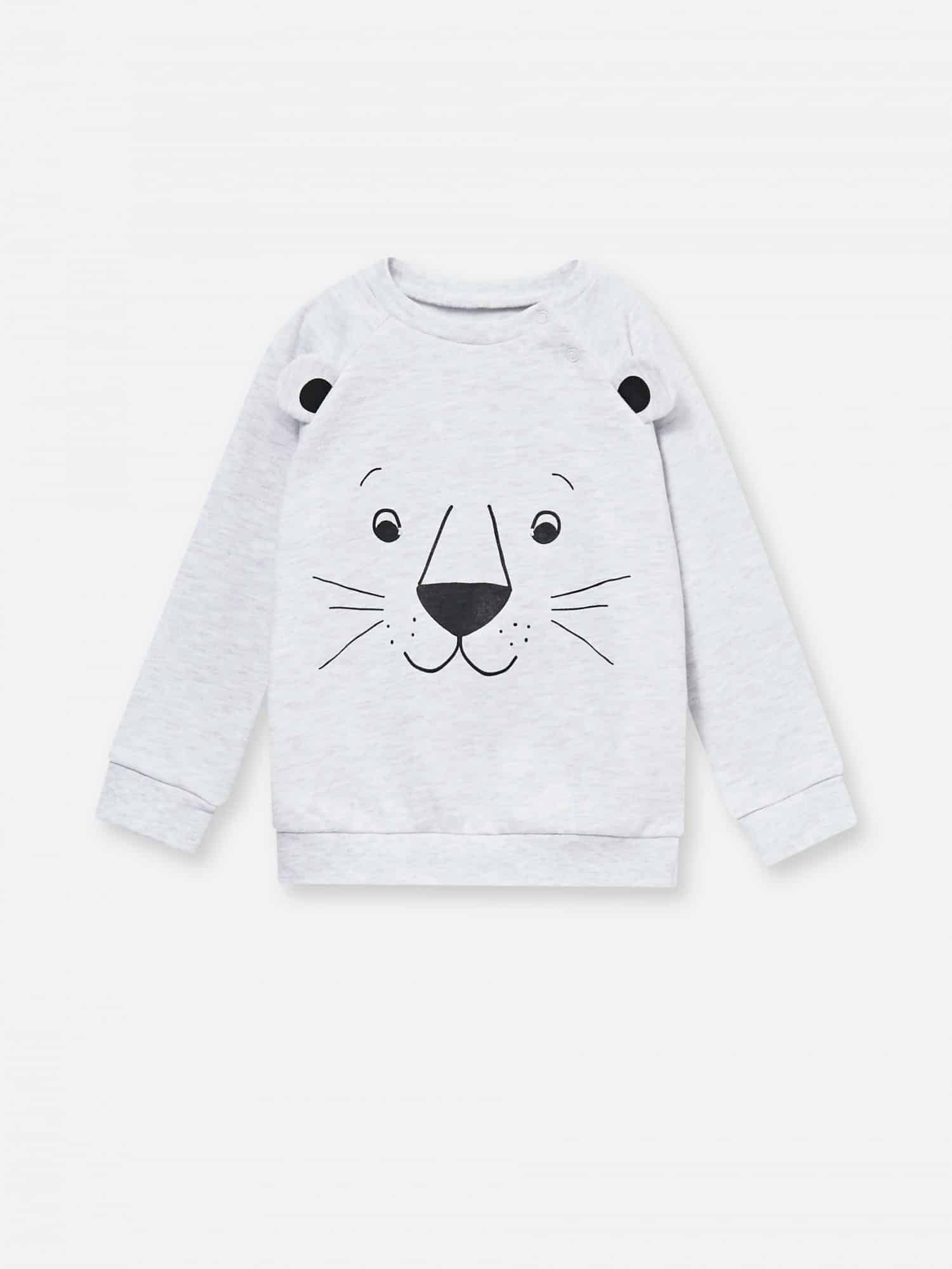 lion face baby boy sweatshirt