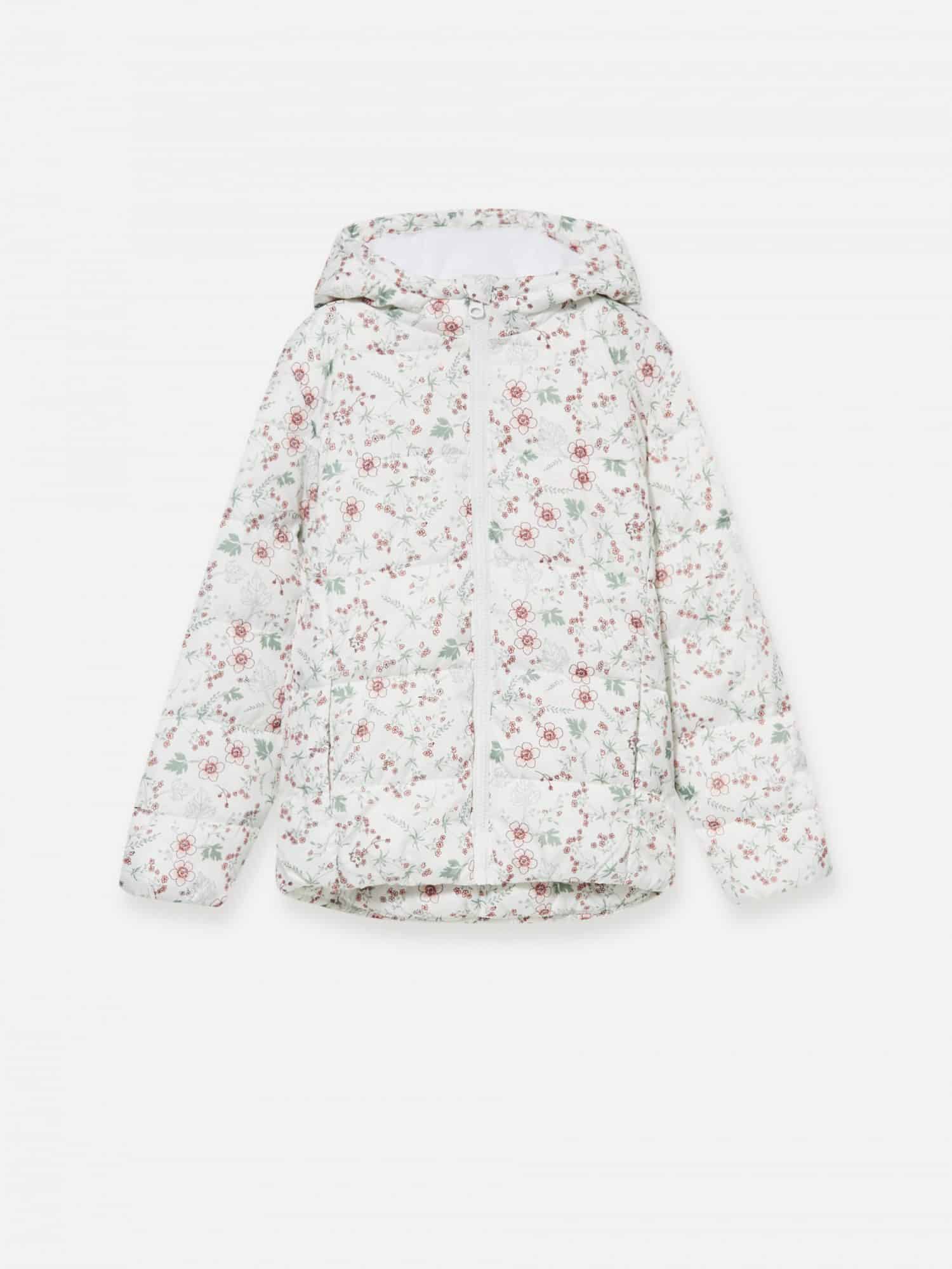 Floral winter jacket for girls