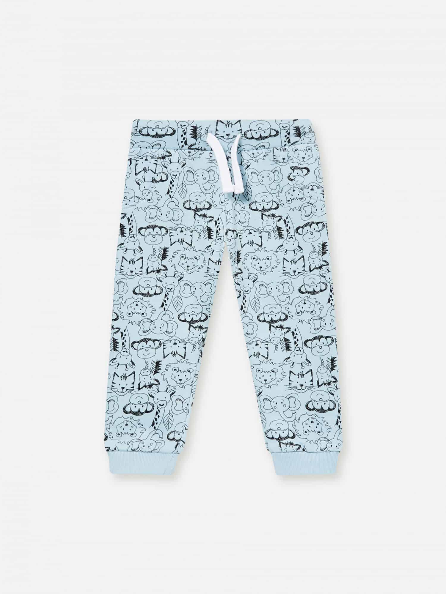 blue boy trousers by Sinsay Kids with safari animals print