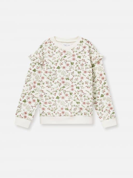 Girl sweatshirt with meadow flowers