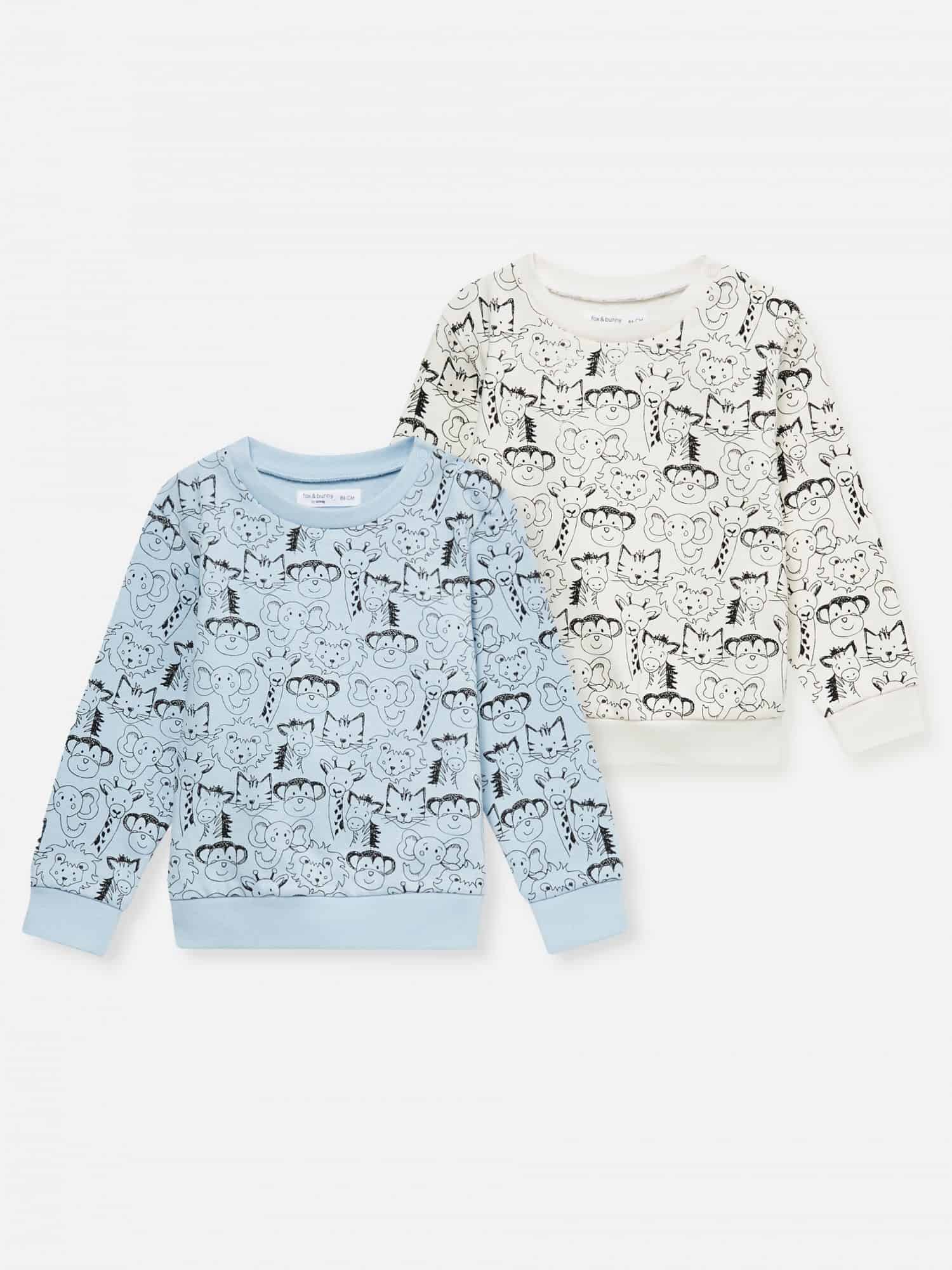 safari animals faces pattern design for baby boy sweatshirts