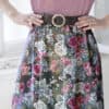 flower pattern design skirt dark