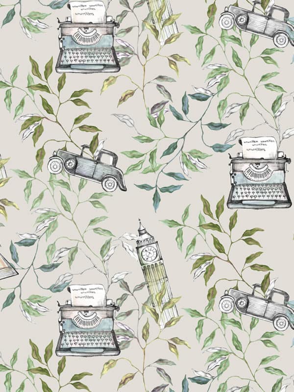 seamless pattern design with London retro elements to download