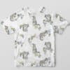 t-shirt with Seamless pattern design with raccoons eating grapes