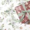 gift paper with poinsettia christmas graphic design