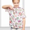 girl in a tshirt with autumn fruits pattern design